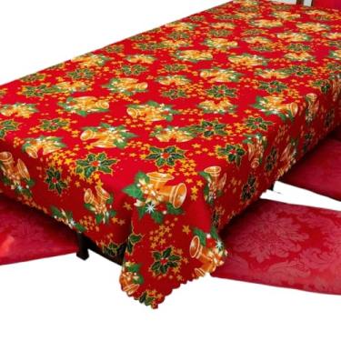Imagem de Toalha de Mesa Natalina 12 Lugares 3,50m x 1,40m Oxford Estampado(Cor 01)