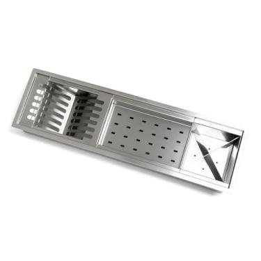 Imagem de Calha Canal Organizador inox 304 Escorredor de Louça Multiuso 60x18,5 Inovartte ICA03