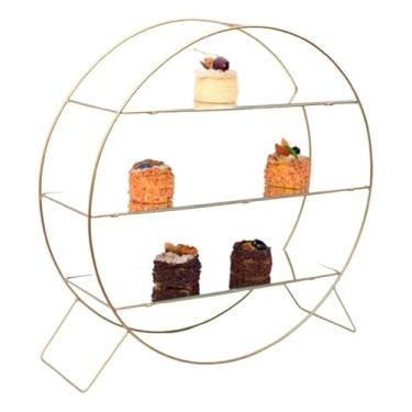 Imagem de Suporte para bolo espelhado, com design de roda-gigante.