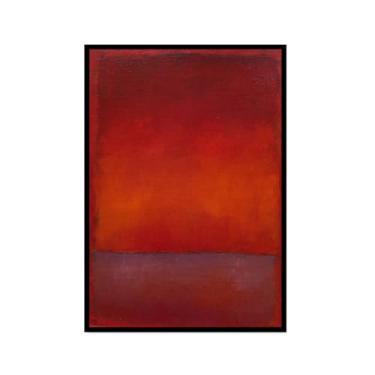 Imagem de Pôster de arte de parede vintage Mark Rothko arte moderna abstrata blocos de cores minimalistas impressão de pintura em tela sala de estar decoração de casa (SKU5,20.3x30.5 cm = (20x30cm), moldura