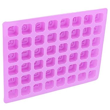 Imagem de Bandeja de Silicone com 48 Grade para Formas Letras Assar Chocolate Doces Biscoitos Cubos Gelo Reutilizável Antiaderente Elástica Qualidade Alimentar