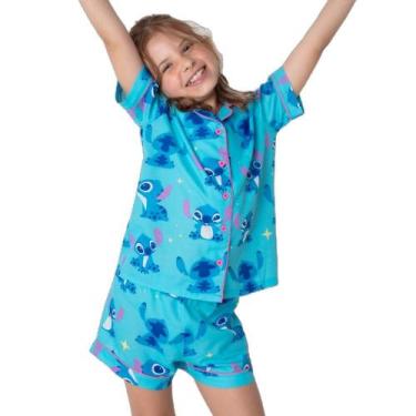 Imagem de Pijama Manga Curta Viscose Menina Stitch - Puket, 6