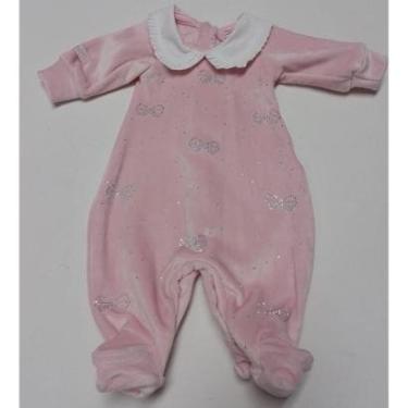 Imagem de Macacão Luxo Bebê Menina Plush Strass Inverno LessaKids 9210-Feminino
