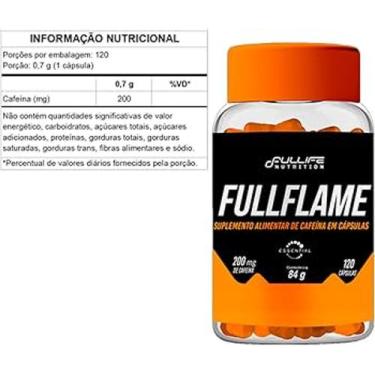 Imagem de Cafeína Fullflame 200mg - Profit, laranja