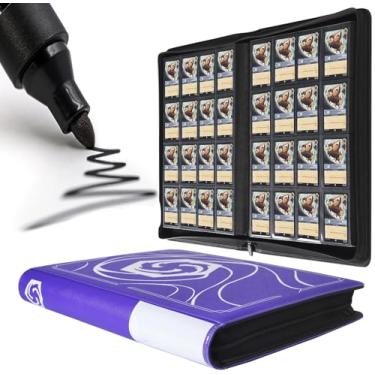 Imagem de DRZERUI Pasta Para Cartas Lorcana, Álbum Premium De 16 Colecionáveis Com Capas Compatíveis 1024 Fichas E Folha Regras - Roxo Clássico
