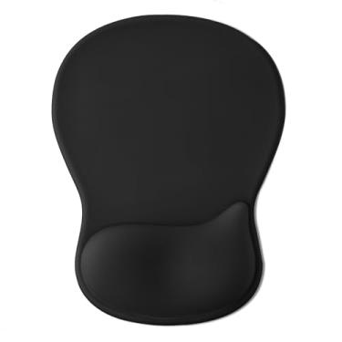 Imagem de Mouse pad de gel para descanso de pulso, mouse ergonômico com suporte de pulso, alivia a dor no pulso, mousepad para jogos com almofada de design côncavo e base de poliuretano antiderrapante, para