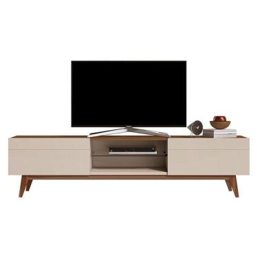 Imagem de Rack Bancada Classic 2 Gavetas 2.2 Off White Freijó Touch - Imcal