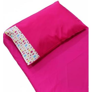 Imagem de Jogo de Lençol para Berço Padrão Americano, 400 Fios, com Elástico e Fronha Infantil Menina, Toque Macio, Conforto Premium (Sorvetinho (Pink))