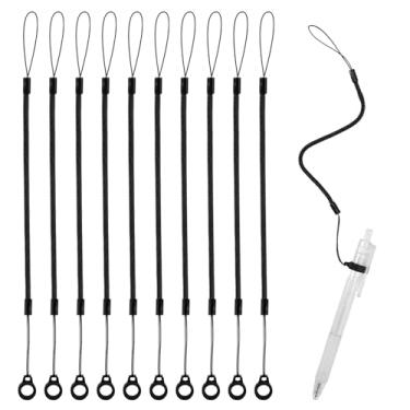 Imagem de 10 cordões para caneta, cordão elástico com anéis de silicone retráteis para prancheta, suporte para tablet antiperda para amarrar a caneta Stylus à tela sensível ao toque