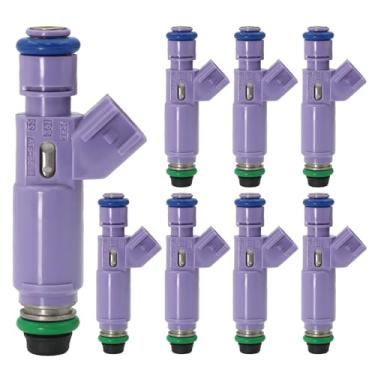 Imagem de Conjunto de 8 injetores de combustível | Compatível com Ford F-150 2009-2010 Motor VIN 8 24 Valve Mustang 2009-2010 VIN:H 4.6L V8| Substitui FJ995 9L3Z9F593E CM5159