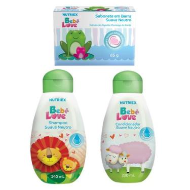 Imagem de Kit Presente Chá de Bebê Bebê Love  Shampoo, Condicionador e Sabonete 