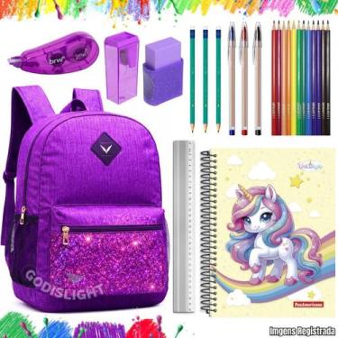 Imagem de Kit Escolar Material Com ou Sem Mochila Caderno Lápis Borracha Correti