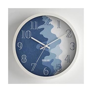 Imagem de KHUTRW3D Relógio de parede personalizado e moderno para cozinha, decoração de parede para escritórios, restaurantes, salas de estar (35,5 cm)