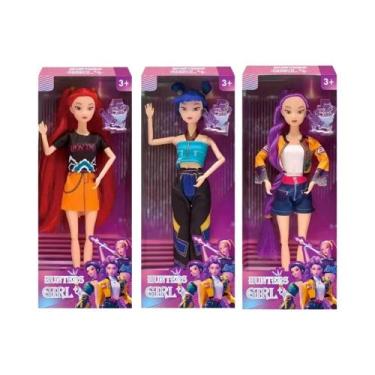 Imagem de Boneco De Vinil Anime KPop Demon Hunters Rumi Mira Zoi Com Máscara, Pr