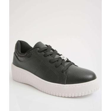 Imagem de Tênis Casual Feminino Glitter Beira Rio-13102, 35, Preto