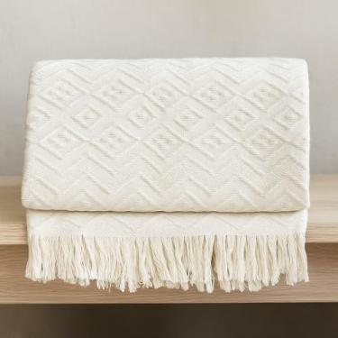 Imagem de Manta para Sofá Gigante 2.40x1.80 Mts Algodão Tipo Capa Decoração Quarto e Cama (TAMBABA CRUA)