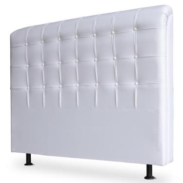 Imagem de Cabeceira Estofada Cama Box Casal King Louise 195cm Corano Branco - Desk Design