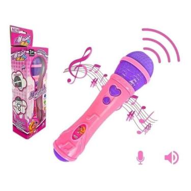 Imagem de Microfone Infantil Sai Voz Toca Musica Brinquedo Musical - Atacarejo S