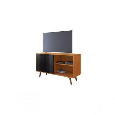 Imagem de Rack Carinho 1 Porta Jacm Moveis Cinamomo/preto