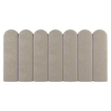 Imagem de Painel Cabeceira Cama Box Solteiro Lana 90cm Linho Bege - Abmaza