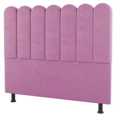 Imagem de Cabeceira Cama Box Casal Lana 140cm Suede Rosa - Abmaza