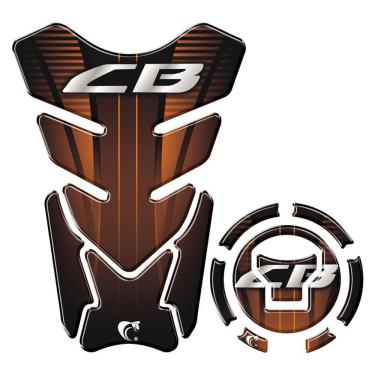 Imagem de Adesivo Protetor Tanque E Bocal Honda Cb Ano Acima 2018 Laranja