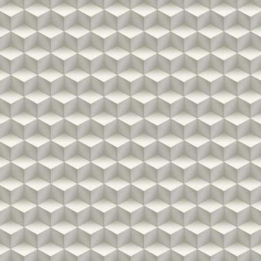 Imagem de Papel De Parede Fiesta Modern Cubos 3d Cinza Claro 543272 Fiesta Modern 543272