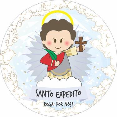 Imagem de Painel de Tecido Sublimado Redondo Santinhos Católicos Santo Antônio c