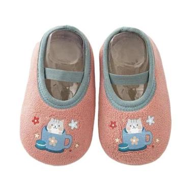 Imagem de Sapatinhos Antiderrapantes Quentinhos Para Bebês Recém-Nascidos Com So