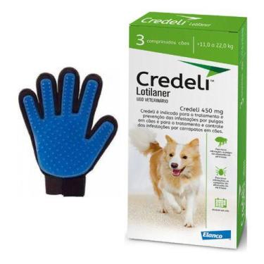 Imagem de Kit Credeli Antipulgas Carrapatos de 11 A 22kg 3Comp. + Luva - ELANCO