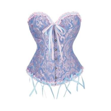 Imagem de Corset Vitoriano plus Size Sexy Com Renda, Lingerie Vintage Com Estamp