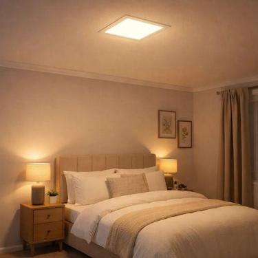 Imagem de Painel Plafon Dimerizavel Embutir Led Slim 20x20 18w - Megaace, 3000k 