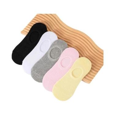 Imagem de Meias De Algodão Coloridas Para Mulheres, 10 Pares, Respiráveis, Em Ma