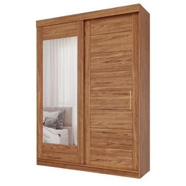 Imagem de Guarda Roupa Lia 2 Portas de Correr com Espelho MDF - Panan, Cinamomo