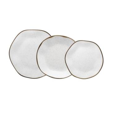 Imagem de Jogo de Pratos 18 Peças Porcelana Maresia Orgânico Oxford