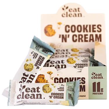 Imagem de Barrinha de Proteina - 12 Barras 45g Cookies & Cream - Eat Clean-Masculino