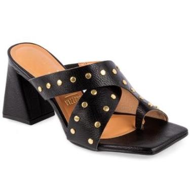 Imagem de Sandália Vizzano Feminina Salto Grosso Tamanco Original 6464-Feminino