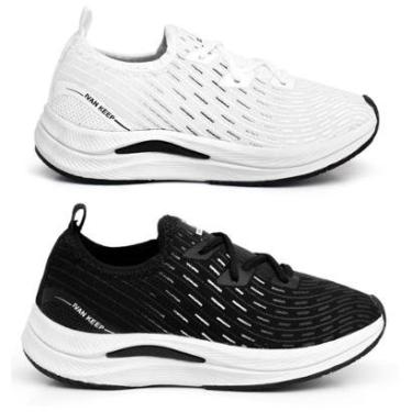 Imagem de Kit Tênis Casual Feminino Esportivo Caminhada Treino Academia Corrida Fitness-Feminino