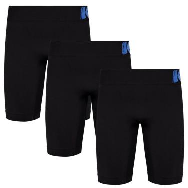 Imagem de Kit com 3 Bermudas Térmicas Masculina Sem costura Previne Assaduras Alta Compressão-Masculino