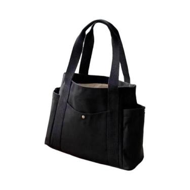Imagem de Bolsa Tote De Lona De Grande Capacidade Para Mulheres, Ideal Para Trab