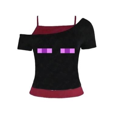 Imagem de Camiseta Feminina Sem Mangas Com Renda Y2K Hip Hop Punk Rock Gótica Ch