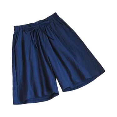 Imagem de Shorts De Algodão De Cintura Alta Para Mulheres, Casual De Verão, Cort