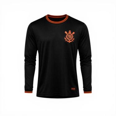 Imagem de Camisa Corinthians Masculina Manga Longa Confortável Leve