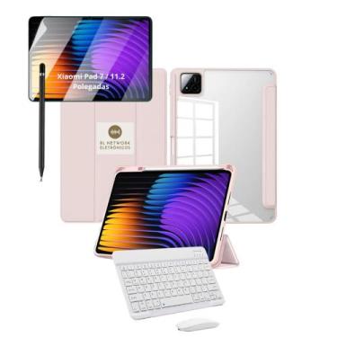 Imagem de Kit Capa Com Teclado E Mouse + Película + Caneta Para Tablet Xiaomi Pa