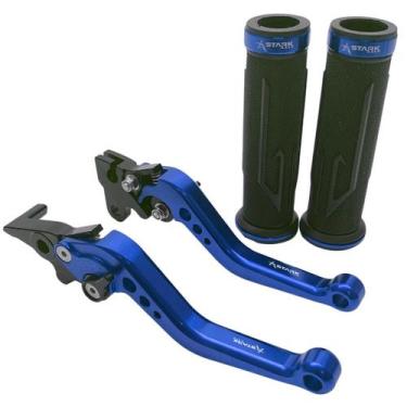 Imagem de Kit Manopla Manete Cb300r Cbx 200 Strada Twister - Stark Race, Azul