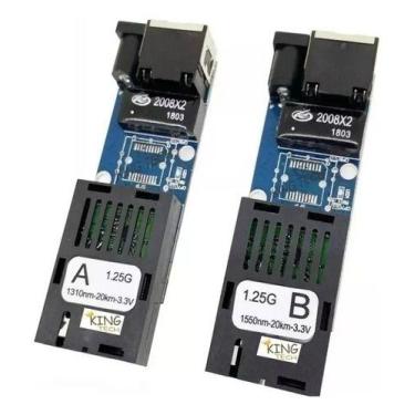 Imagem de Kit 1x Par Placa Mini Conversor Mídia Giga Gigabit Par A+b - GENERICA