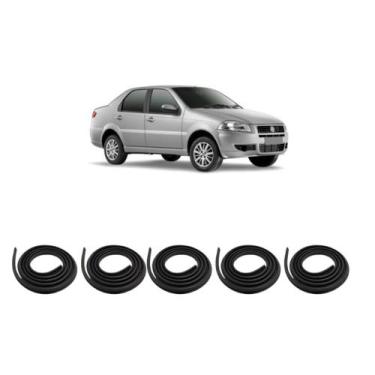 Imagem de Kit Borracha Vedação Das 4 Portas + Borracha Do Porta Malas Siena GI F