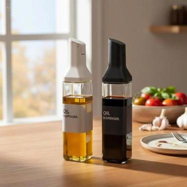 Imagem de Galheteiro Vidro Recipiente Azeite Vinagre Óleo Tempero Salada Bico Do