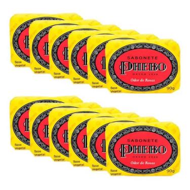 Imagem de Sabonete Em Barra Phebo 90g Odor De Rosas Kit 12 Unidades