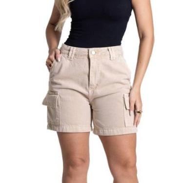 Imagem de Shorts Sarja Sawary - 282576 - Bege 36-Feminino